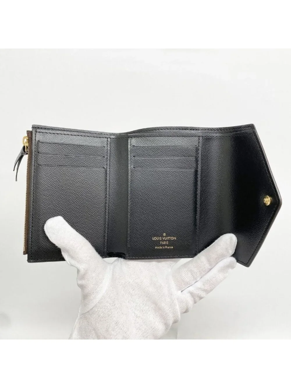 Louis Vuitton Trifold Wallet Monogram Reverse Portefeuille Victorine Brown